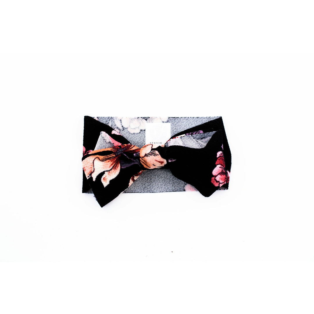 black boho floral "julia" newborn headwrap Newborn Stevie J's