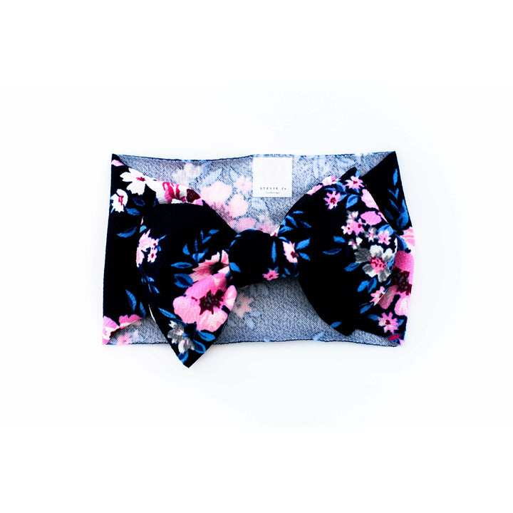 blue floral “julia” headwrap Stretch Wrap Stevie J's
