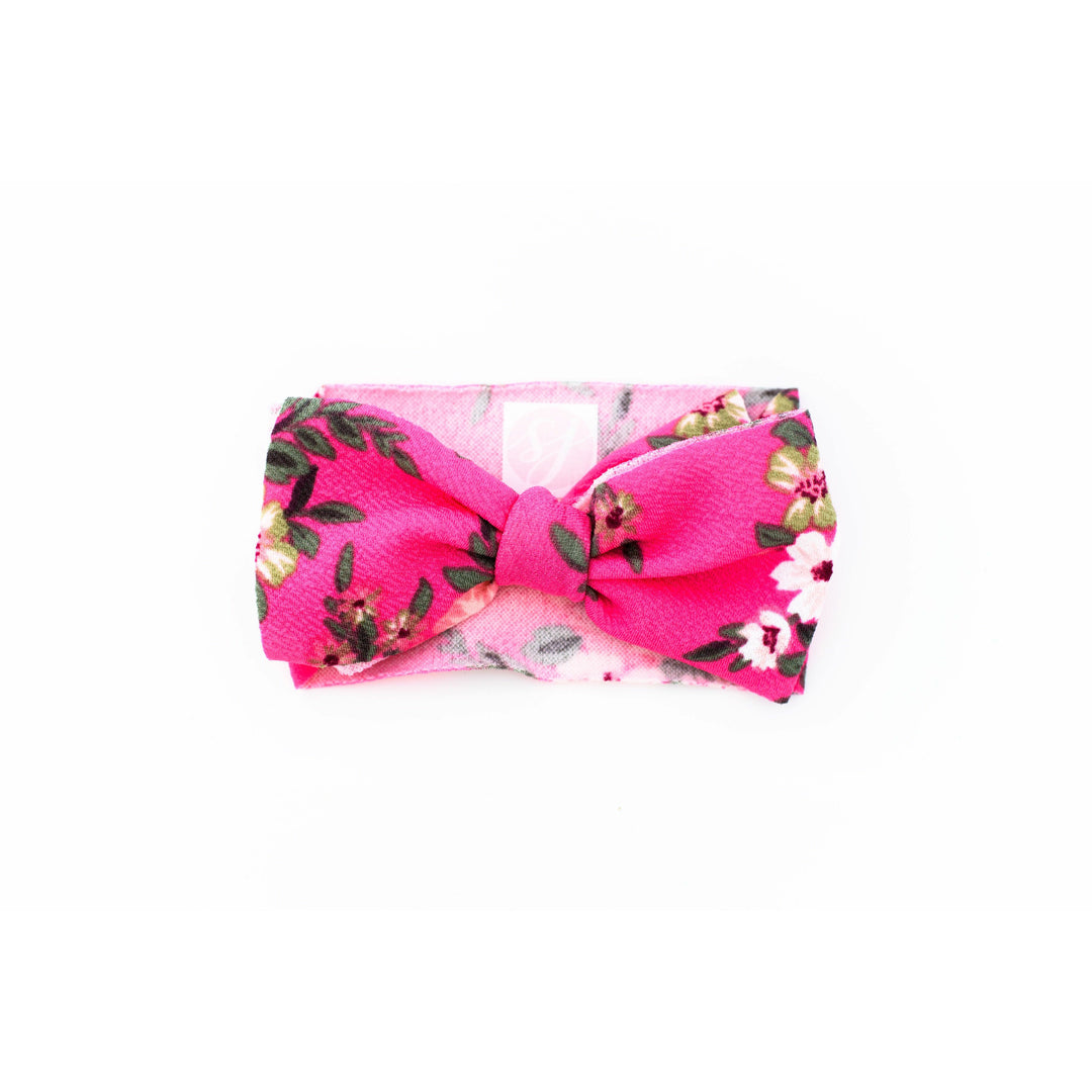 bright pink floral "julia" newborn headwrap Newborn Stevie J's   