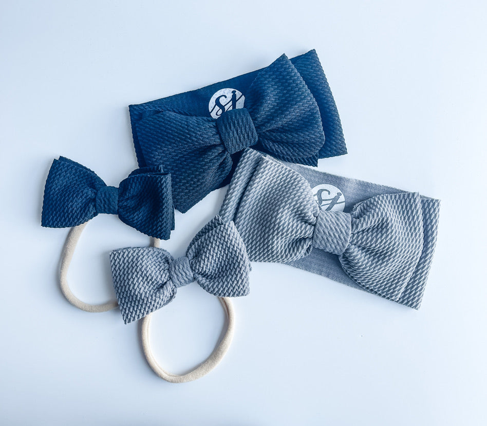 Newborn & Mini Bow On Nylon Bundle: Black & Gray "Chandler" mixed bundle StevieJs