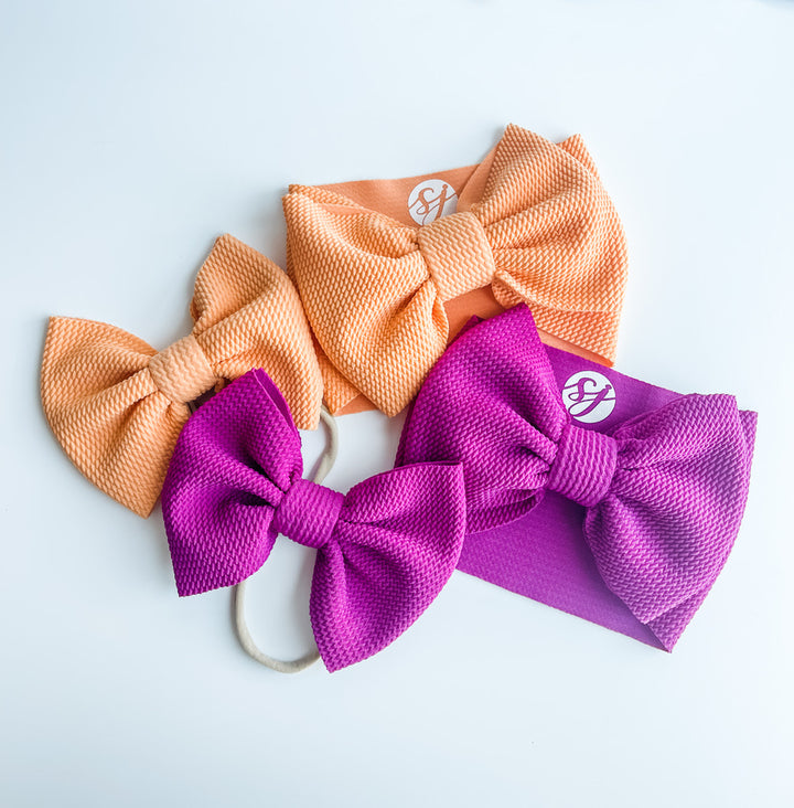 Copy of Original Headwrap & Regular Bow Bundle: Orange Marmalade & Berry "Chandler" mixed bundle  StevieJs