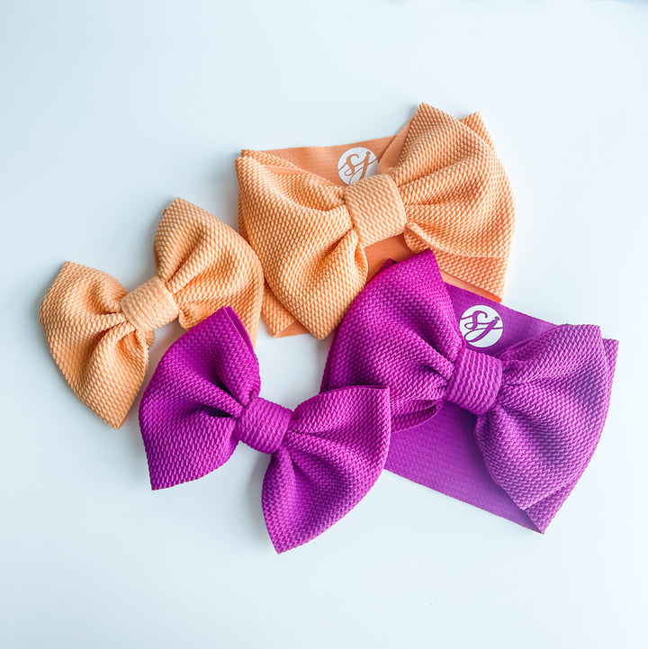 Copy of Original Headwrap & Regular Bow Bundle: Orange Marmalade & Berry "Chandler" mixed bundle  StevieJs