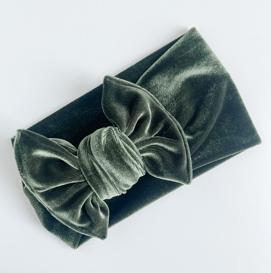 Olive Velvet Butter Knot StevieJs