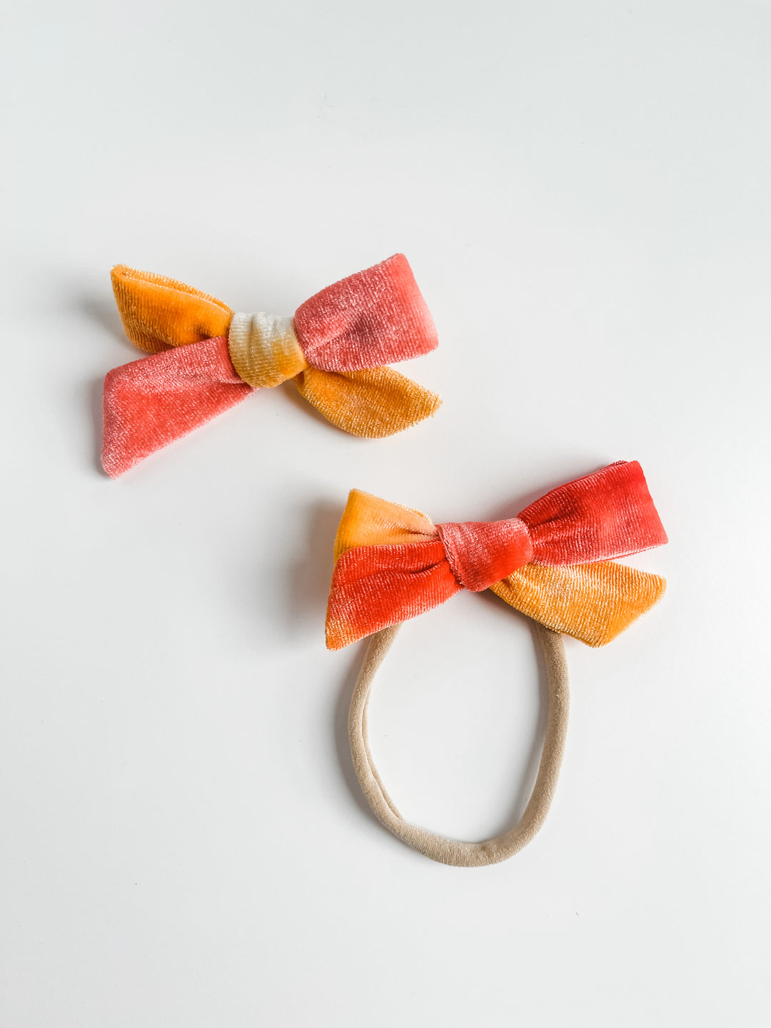 sunburst "vibrant dainty velvet" bow StevieJs