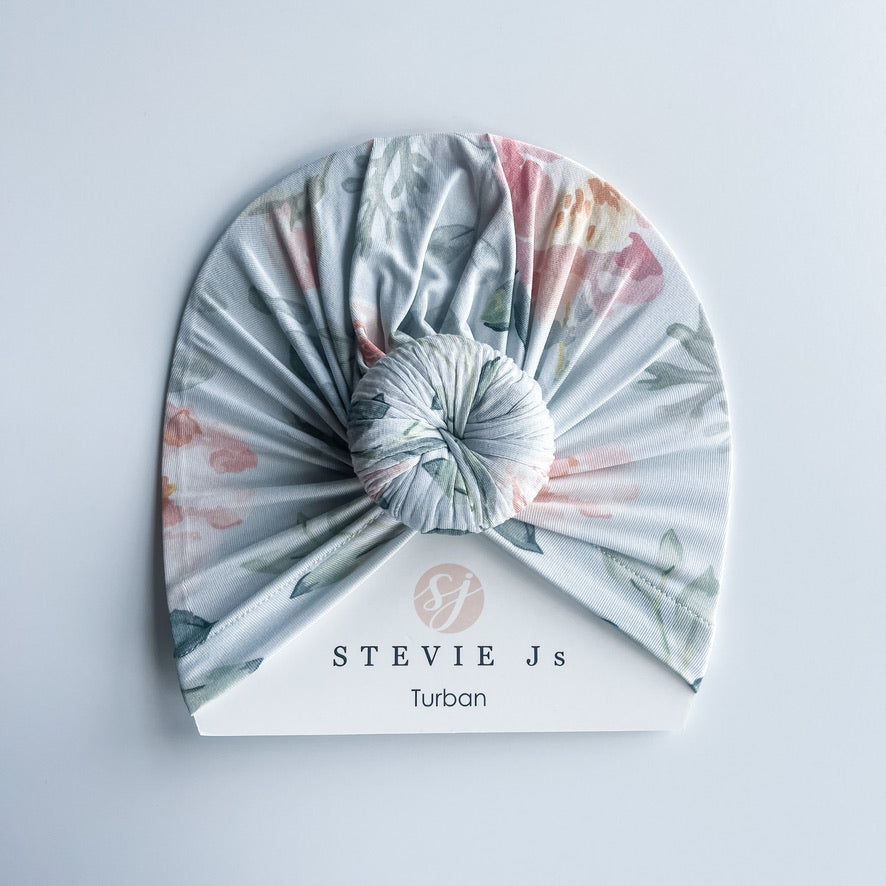 "Light Blue Floral" Turban StevieJs