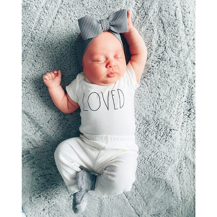 gray "chandler" newborn headwrap Newborn Stevie J's