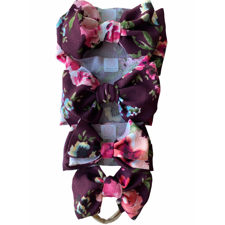 burgundy floral "julia" headwrap  StevieJs