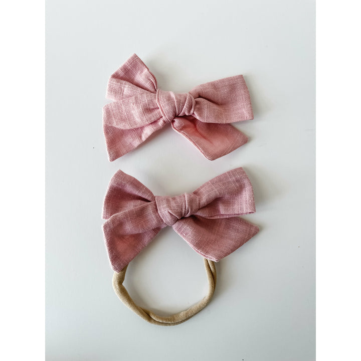 mauve “little linen” bow  StevieJs