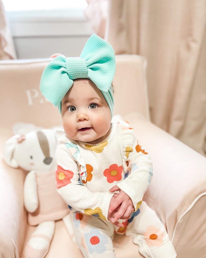 mint "chandler" headwrap headwrap Stevie J's Baby (approx 0-6mo)