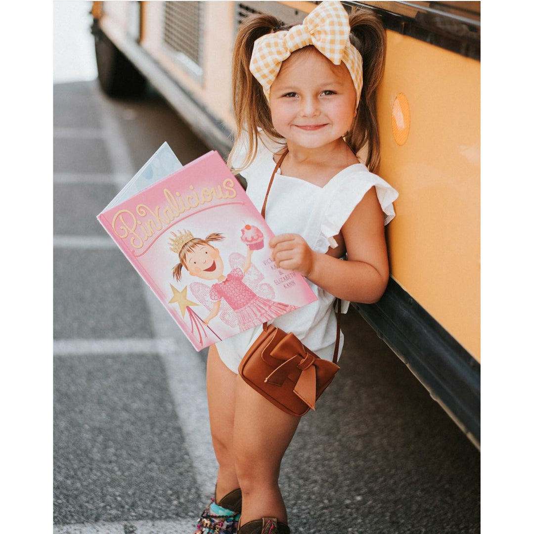 mustard gingham "julia" headwrap headwrap Stevie J's Toddler