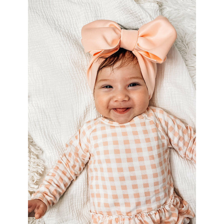 peachy pink "butter" headwrap Stretch Wrap Stevie J's