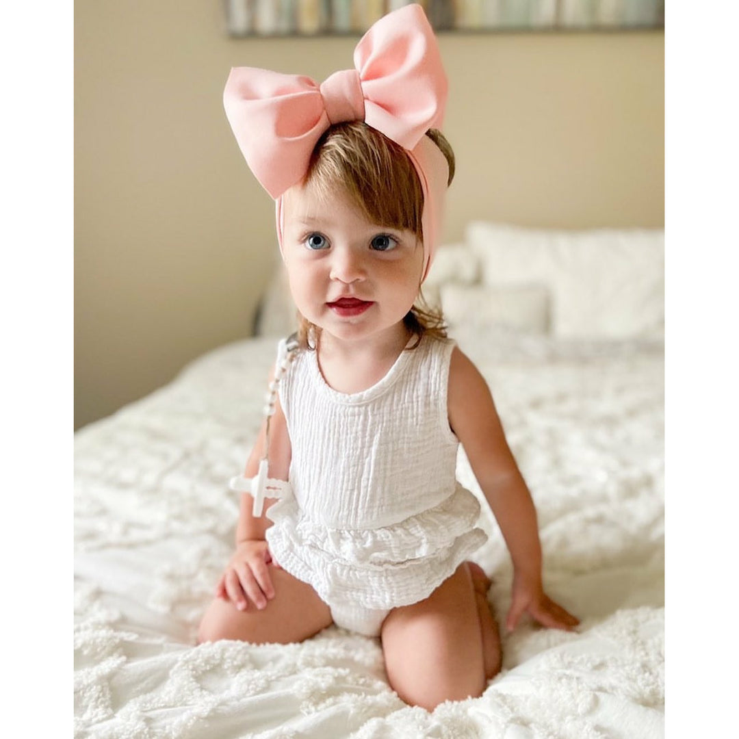 peachy pink "butter" headwrap Stretch Wrap Stevie J's Toddler