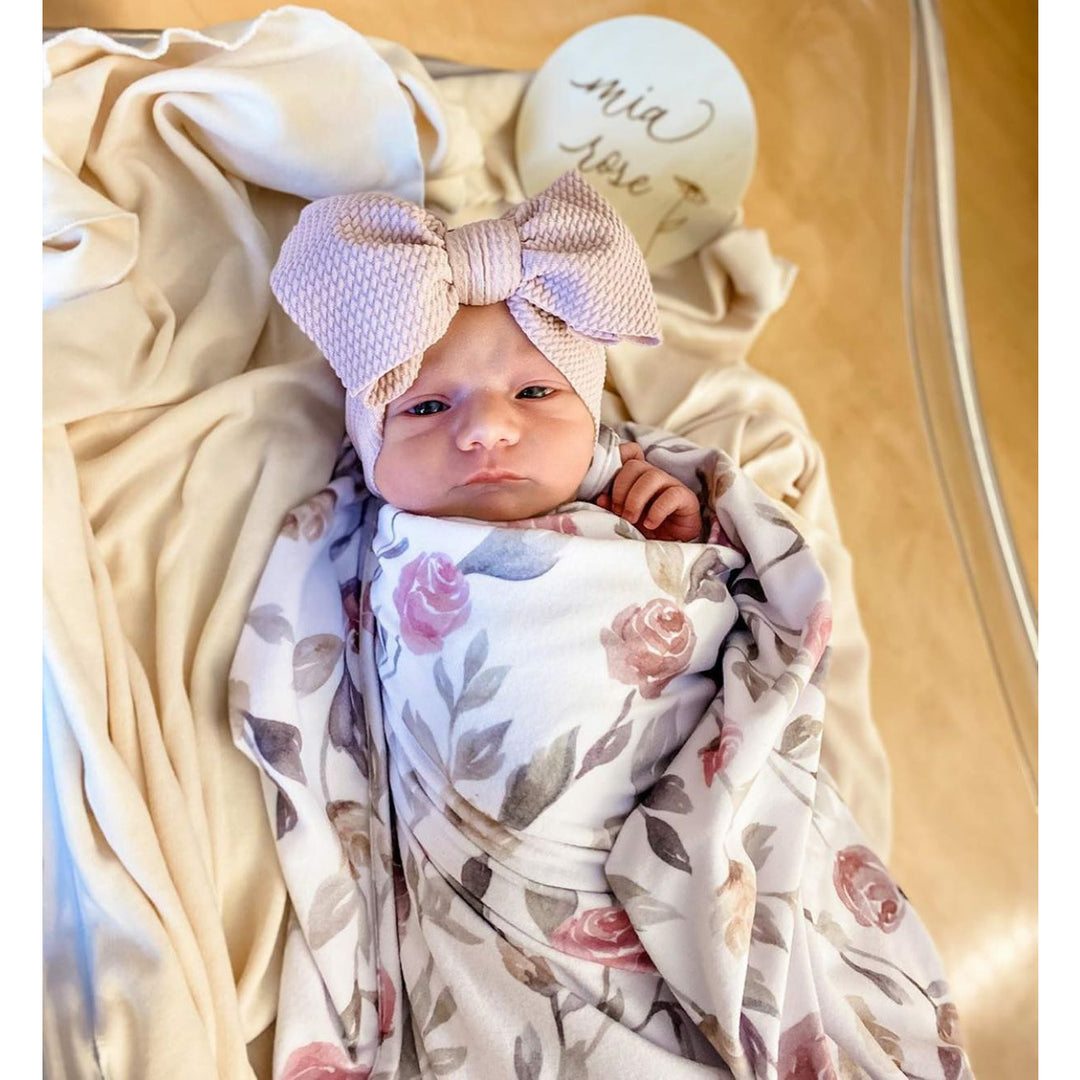 powder pink "chandler" newborn headwrap Newborn Stevie J's & Co.