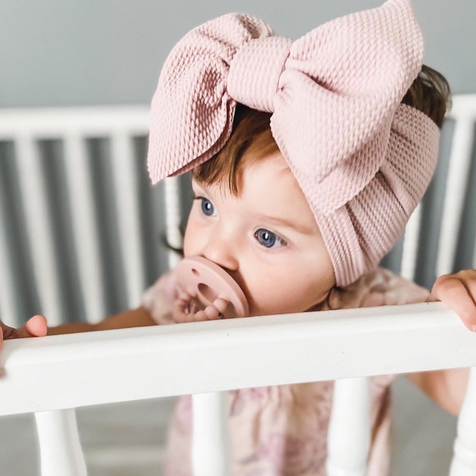 powder pink "chandler" headwrap  StevieJs toddler