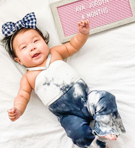 Blue Gingham Plaid Bow on Nylon StevieJs