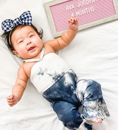 Blue Gingham Plaid Bow on Nylon  StevieJs   