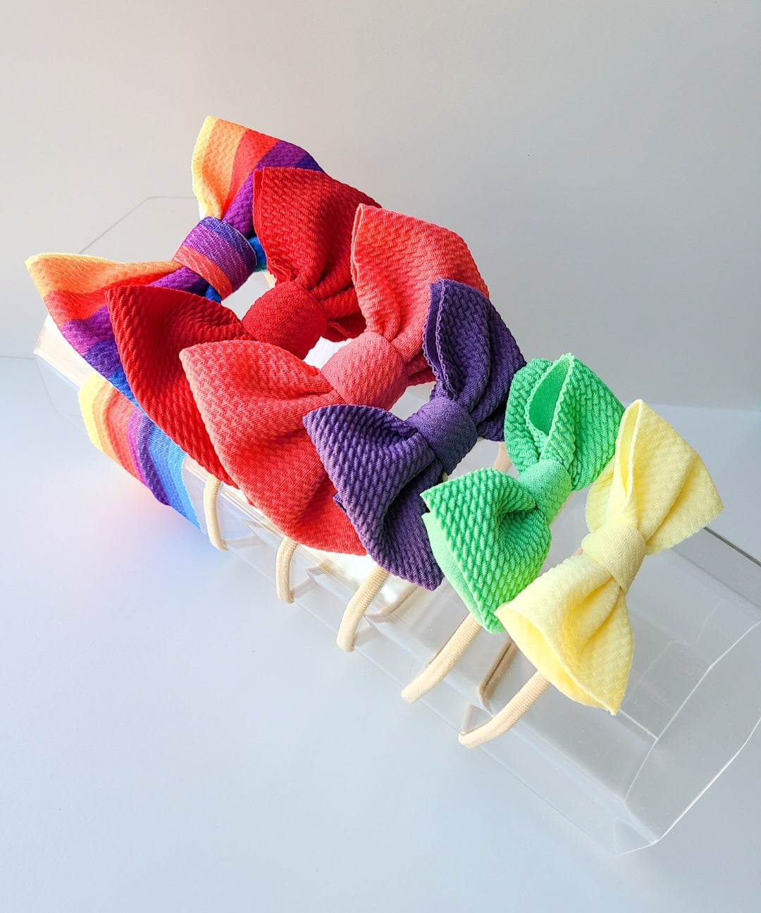 Rainbow stripes "Chandler", Apple red Regular "Nylon", Coral Regular "Nylon", Purple Small "Nylon", Cactus Mini "Nylon" & Lemon Mini "Nylon" (6) StevieJs