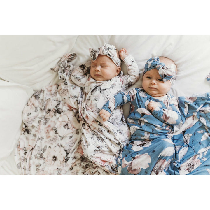 Dusty Blue Floral Swaddle  Stevie J's Default Title