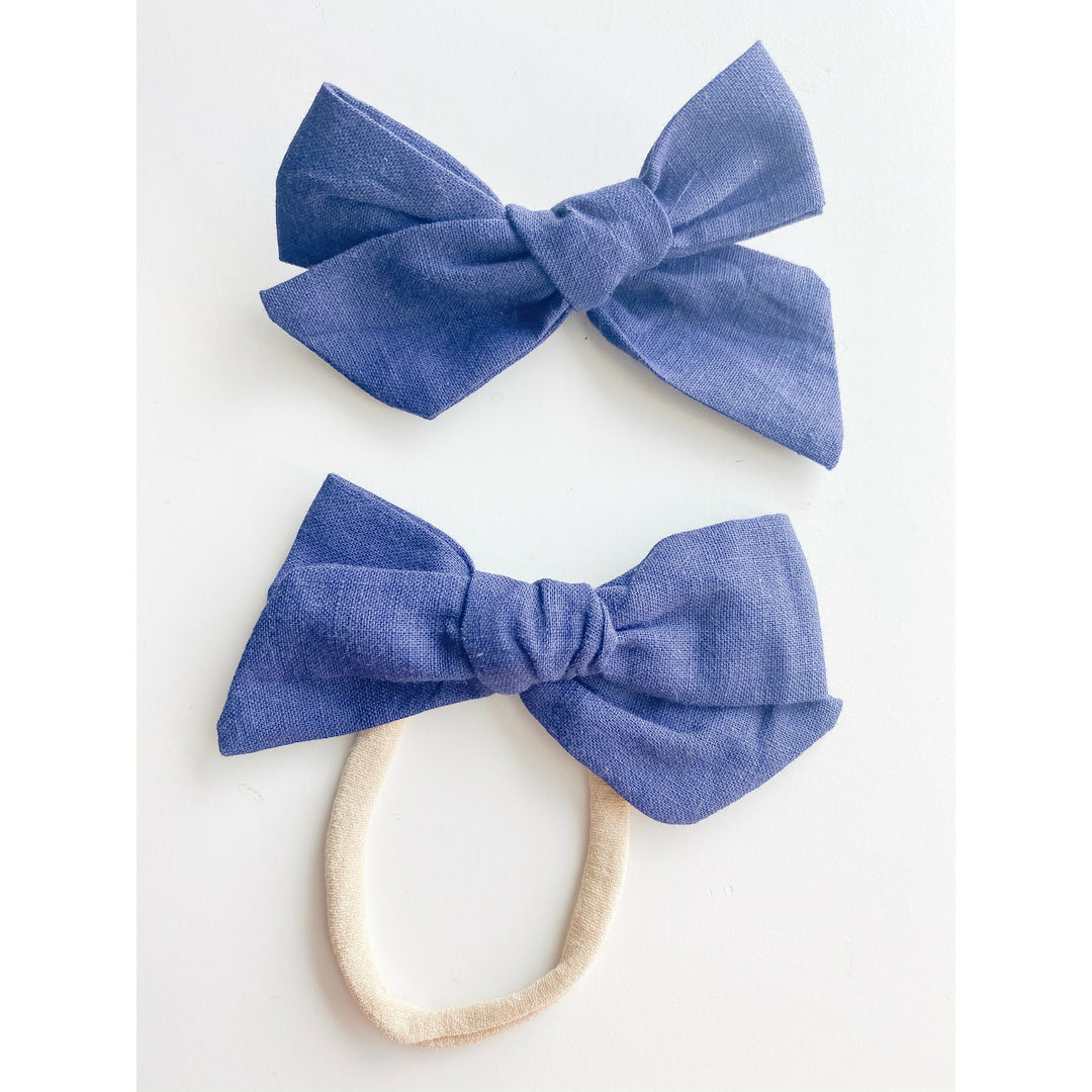 denim “little linen” bow  StevieJs