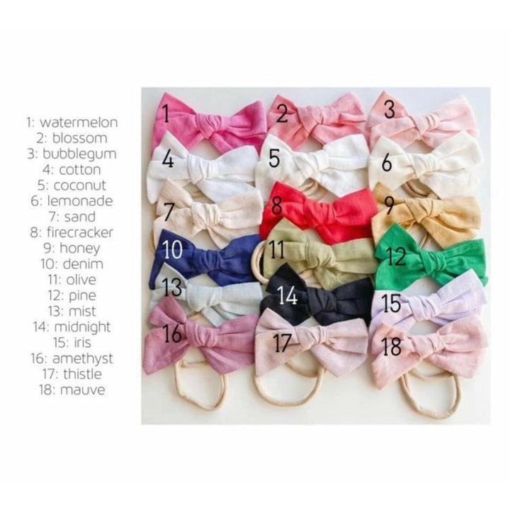 mist “little linen” bow  StevieJs