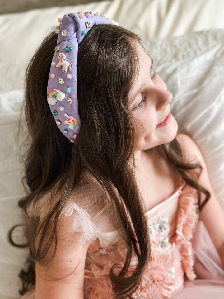Unicorns & Rainbows "Kid/Small" Knotted Headband  Stevie Js & Co
