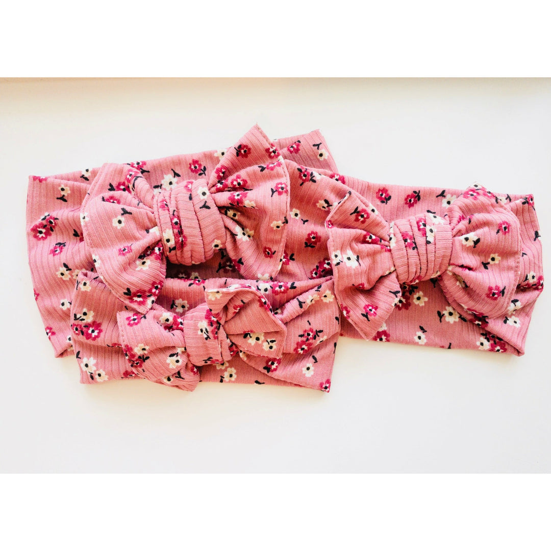 Pink Ribbed Floral Butter Knot StevieJs