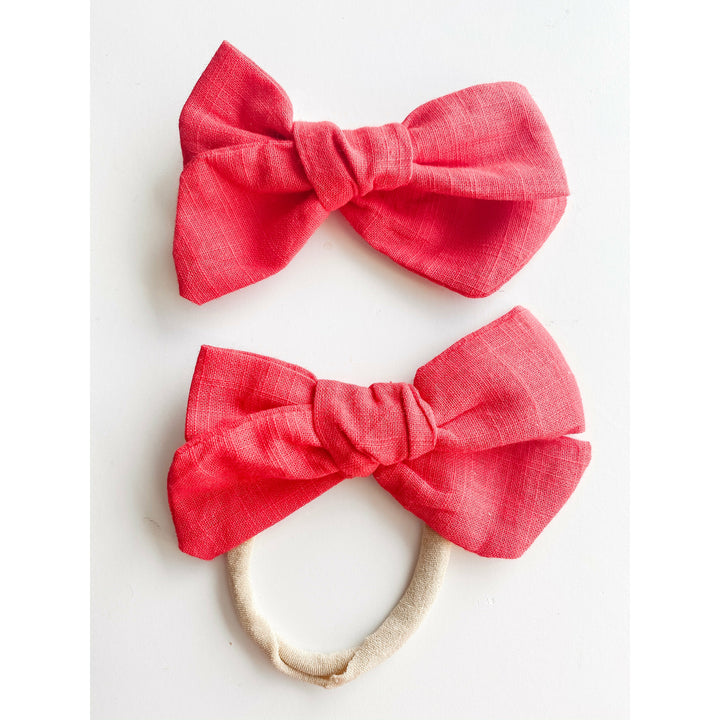 firecracker “little linen” bow  StevieJs
