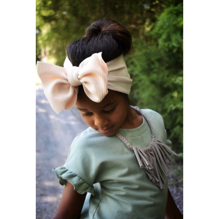 champagne "chandler" headwrap Headwrap toddler & baby Stevie Js & Co.