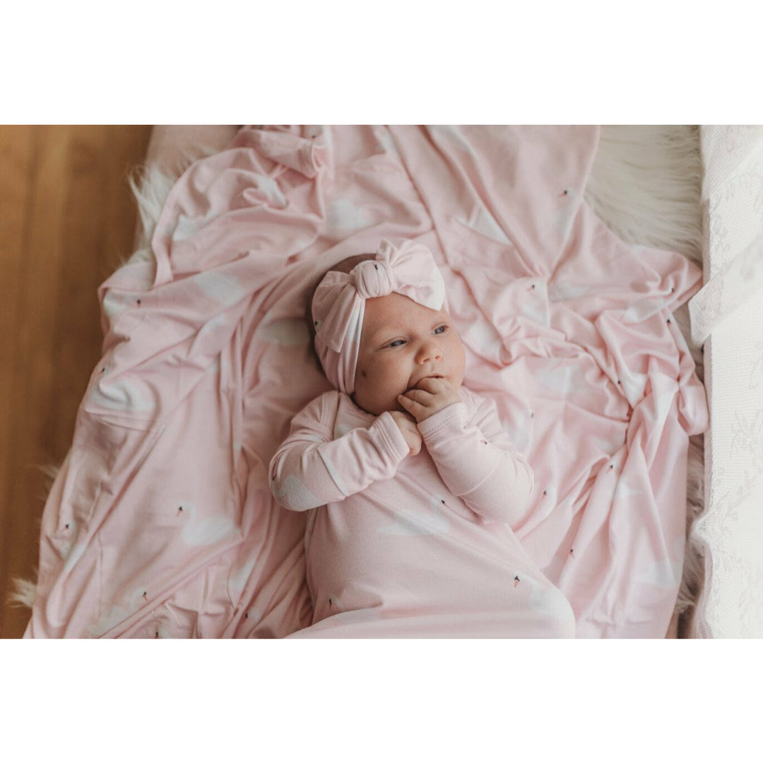 Swan Bamboo Swaddle  StevieJs Swaddle