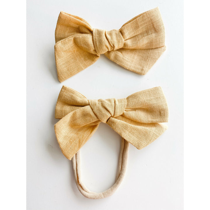 honey “little linen” bow  StevieJs