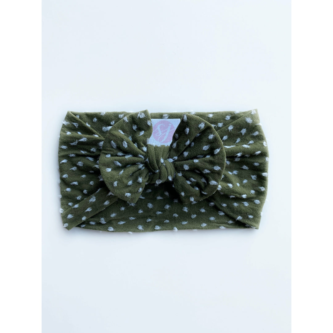 army • swiss dot "classic" nylon knot headwrap StevieJs