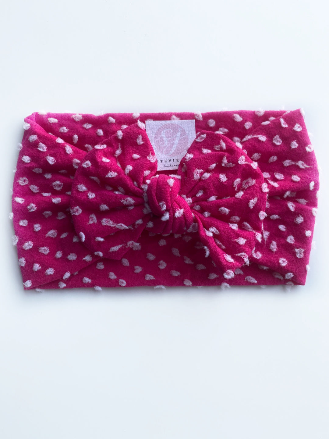pink • swiss dot "classic" nylon knot headwrap StevieJs