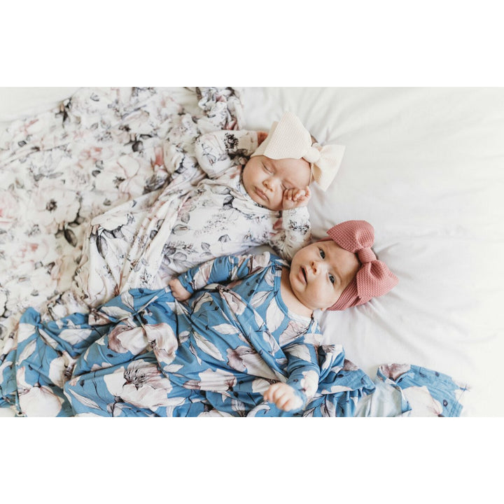 Dusty Blue Floral Swaddle  Stevie J's