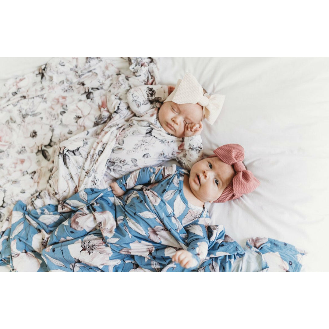 Dusty Blue Floral Gown  StevieJs