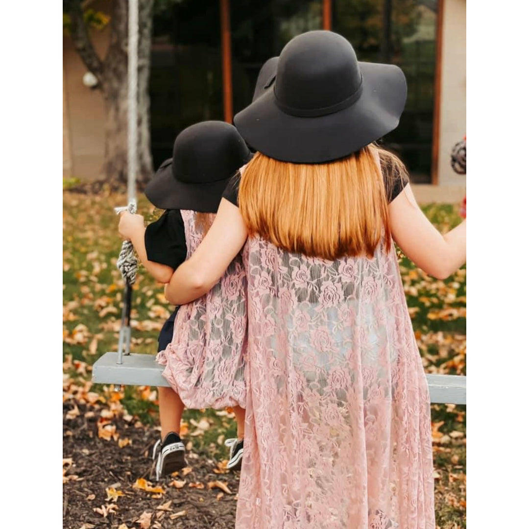 Mommy + Me Floppy Felt Hat Black StevieJs
