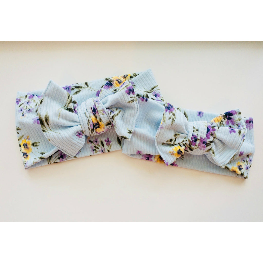 blue ribbed floral "butter knot" StevieJs