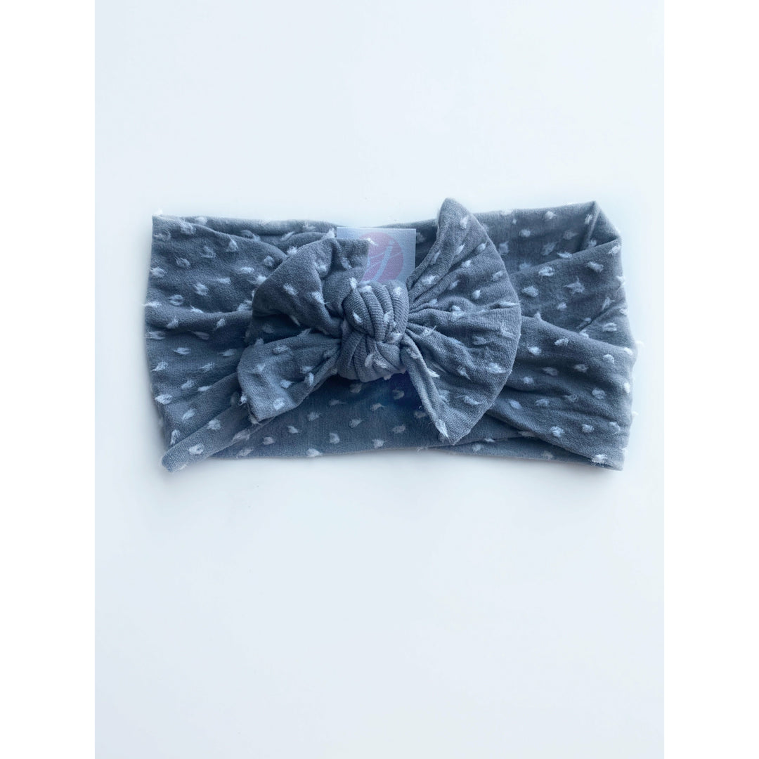 gray • swiss dot "classic" nylon knot headwrap StevieJs