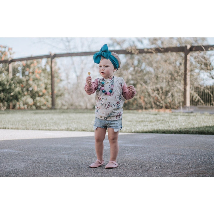 teal "chandler" headwrap Headwrap toddler & baby Stevie J's
