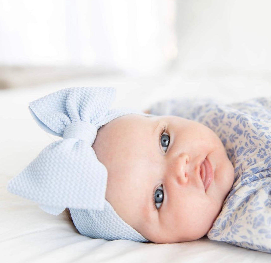 baby blue "chandler" newborn headwrap Newborn Stevie J's