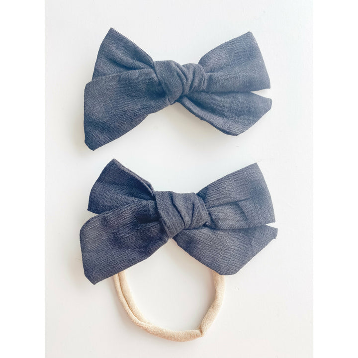 midnight “little linen” bow  StevieJs