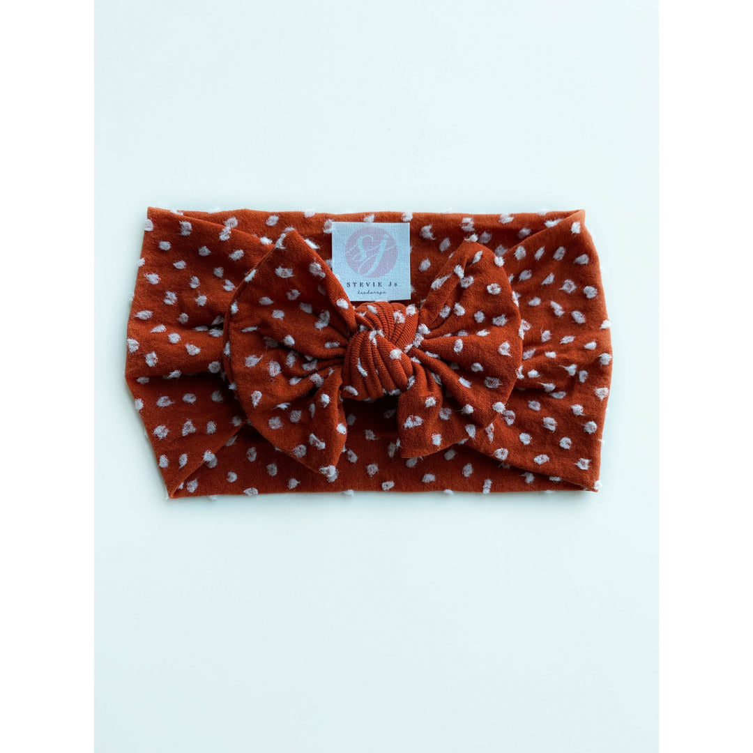 rust • swiss dot "classic" nylon knot headwrap StevieJs