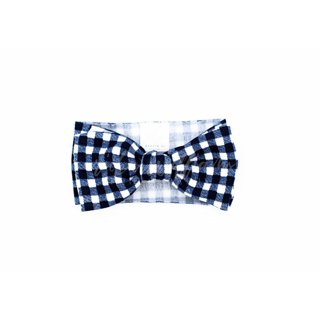 navy gingham "julia" newborn headwrap Newborn Stevie J's   