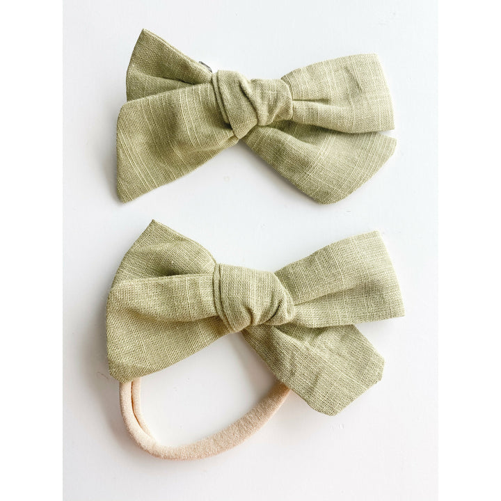 olive “little linen” bow  StevieJs