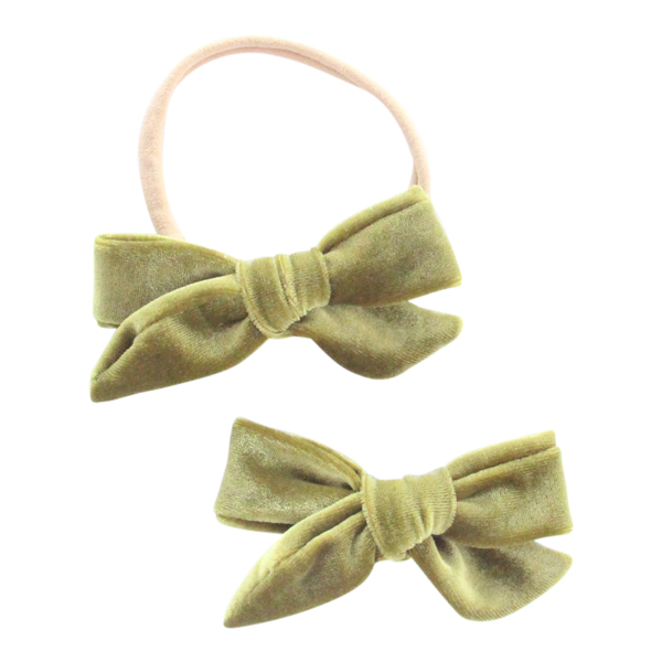 Olive Dainty Velvet Bow dainty velvet StevieJs