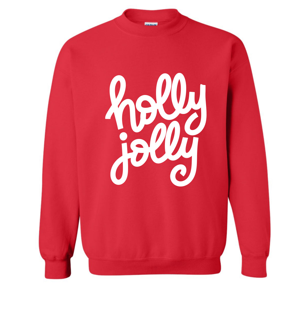 Red HOLLY JOLLY Sweatshirt Sweater Stevie Js & Co   