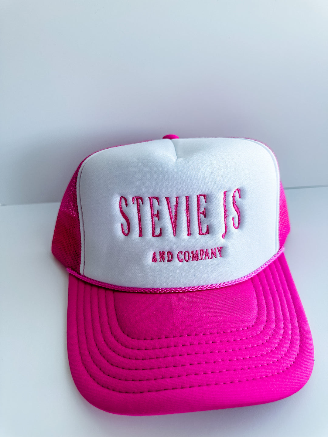 Stevie Js Logo Mesh Trucker Hat  Stevie Js & Co   