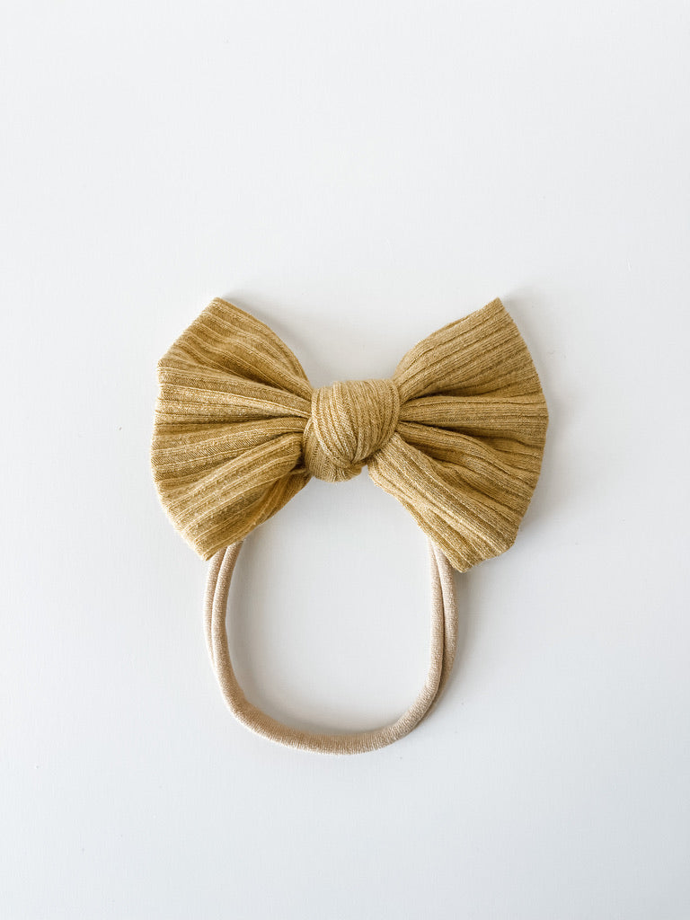 mustard "ribbed" bow on nylon  StevieJs   