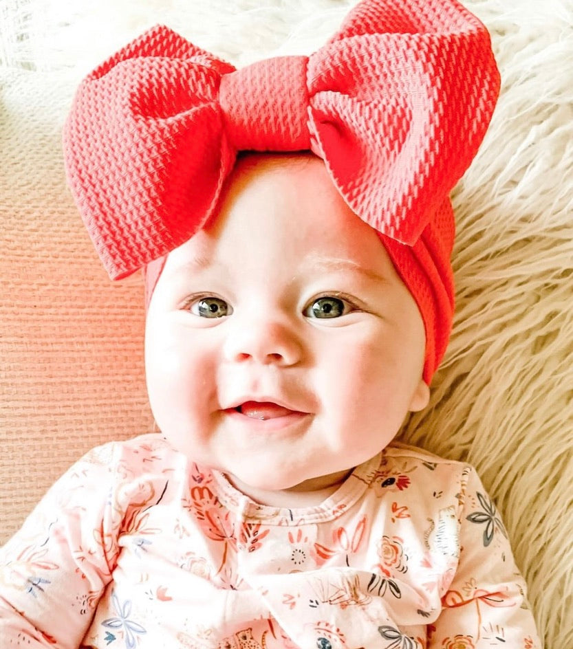 coral "chandler" Headwrap toddler & baby Stevie J's & Co.   
