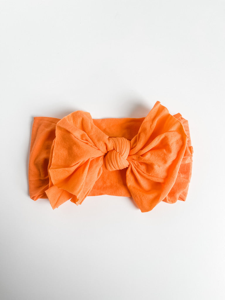 Orange BIG Nylon Knot Headwrap  StevieJs   