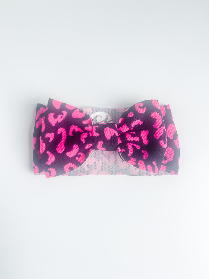 pink leopard "chandler" newborn headwrap Newborn Stevie J's   